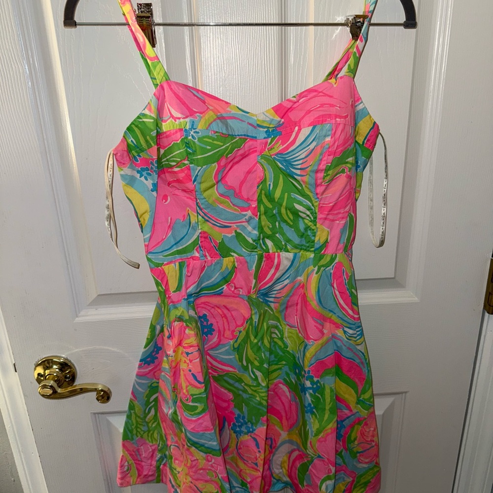 Lilly Pulitzer Willow So A Peeling Mini Swing Strap Sun Dress Size 4